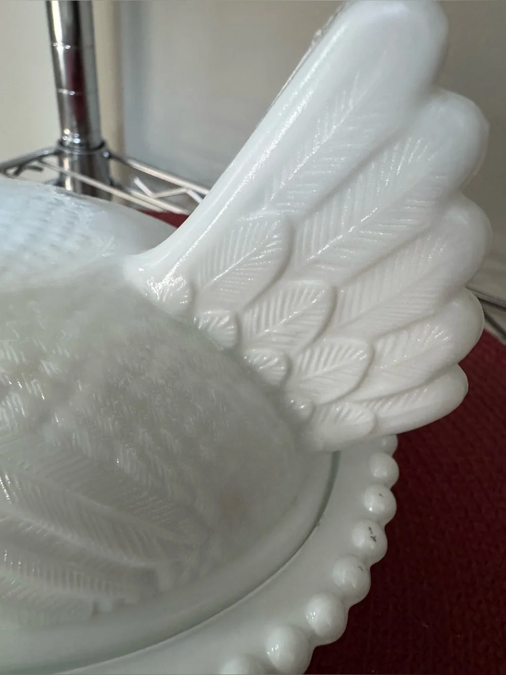 Indiana Glass White Hen-on-Nest Covered Dish